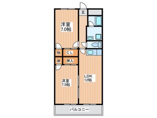 ｱﾒﾆﾃｨα館の物件間取画像